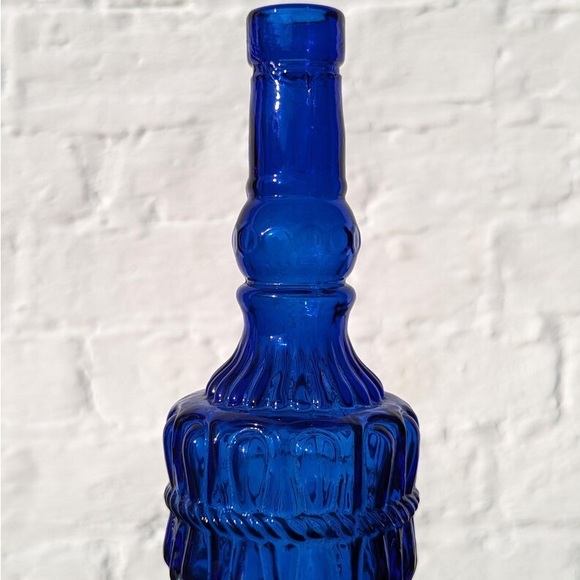 Vintage Colbalt Blue Glass Bottle - Picture 4 of 8